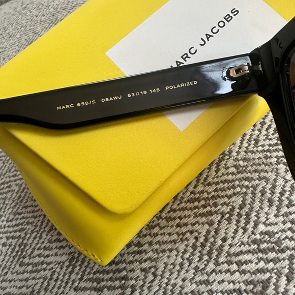 Marc Jacobs Black Glasses with Yellow Case - Picture 5 of 7